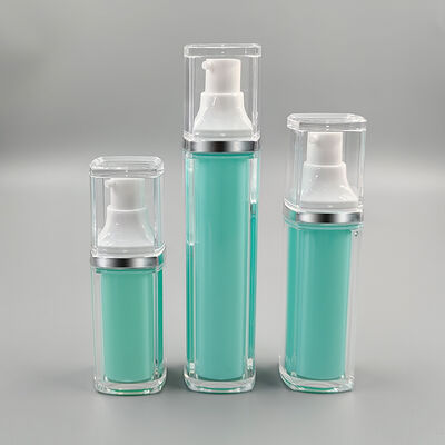 Venta Caliente Al Por Mayor Fábrica Alta Calidad Botella Vacía Cuadrada Doble Capa de 15ml 30ml 50ml para Cuidado Personal