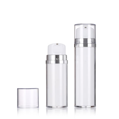 Botella de loción de color blanco sin aire con bomba Botellas de loción de lujo de 80 ml 120 ml