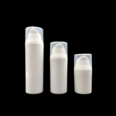 Botellas privadas de aire vacías blancas de la bomba, envase de empaquetado cosmético 15ml 30ml 50ml