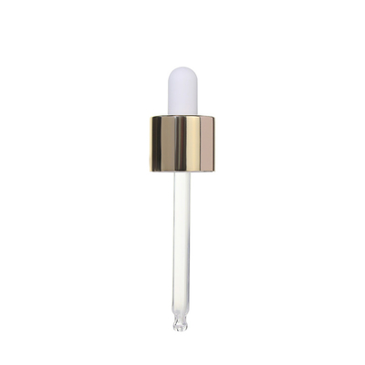 Dropper de cristal cosmético de aluminio 20m m para el aceite esencial del cuidado de piel