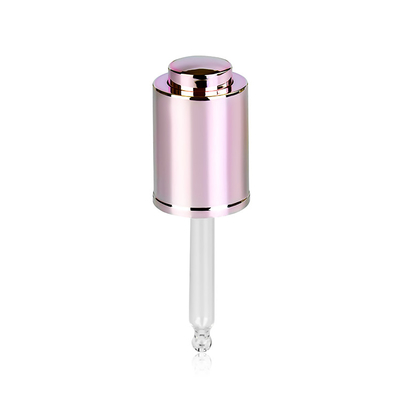 dropper de cristal cosmético de 18m m pequeño alrededor de la forma con el botón de bambú