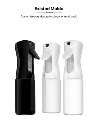 botella continua fina plástica del espray del agua de botella del rociador de la niebla 200ml para diseñar del pelo