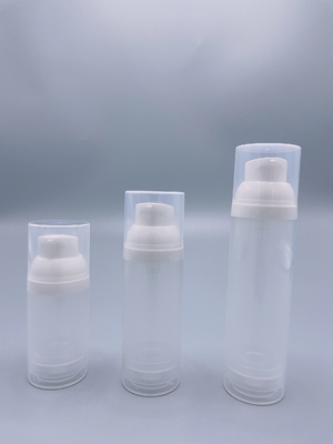 COMO botella privada de aire 15ml 30ml 50ml 80ml 100ml 120ml de la bomba cosmética recargable clara de los PP