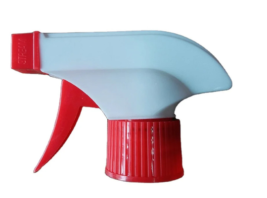 Pulverizador de gatillo de plástico de color rojo blanco de 28 mm para lavar botellas de limpieza de jardín