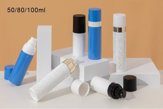 Sello de entrega Estampado en caliente y sellamiento UV Botellas de pulverización fina de plástico PET 50ml 80ml 100ml con colores personalizados