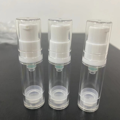 5 ml de loción sin aire botellas de bomba de plástico botella de loción cosmética AS material