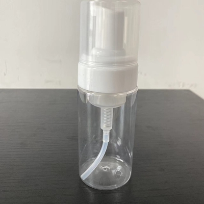 Botella PET natural de 100 ml con bomba de espuma para zapatos limpios y loción corporal de champú