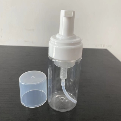 Botella PET natural de 100 ml con bomba de espuma para zapatos limpios y loción corporal de champú