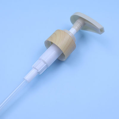 Impresión de transferencia de agua sin derrames de plástico de madera bomba de tornillo Dispensador cosmético Dispensador de loción de champú Dispensador