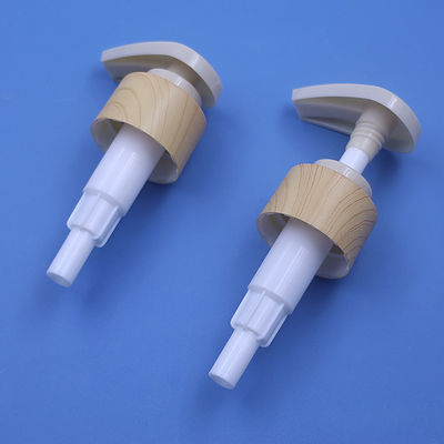 Impresión de transferencia de agua sin derrames de plástico de madera bomba de tornillo Dispensador cosmético Dispensador de loción de champú Dispensador