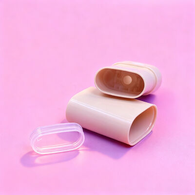 Envases de desodorante en barra giratoria ovalada plana personalizados de 15 g y 20 g, recargables, para desodorante corporal y protector solar. Tubos contenedores para desodorante.