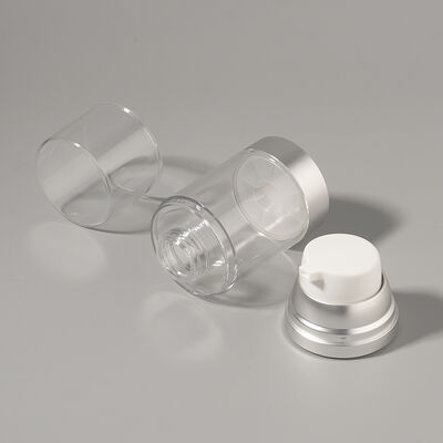 Fábrica mayorista de lujo 100ml 150ml 120ml ABS AS botella de bomba sin aire con artesanía UV brillante mate