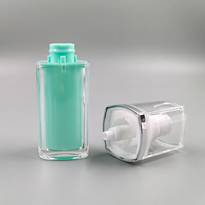 Venta Caliente Al Por Mayor Fábrica Alta Calidad Botella Vacía Cuadrada Doble Capa de 15ml 30ml 50ml para Cuidado Personal