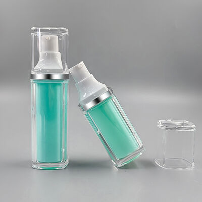 Venta Caliente Al Por Mayor Fábrica Alta Calidad Botella Vacía Cuadrada Doble Capa de 15ml 30ml 50ml para Cuidado Personal