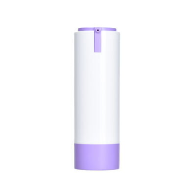 Etiqueta privada reciclable 15ml 30ml 50ml Forma redonda Color rosa púrpura personalizado Botella de loción ABS sin aire