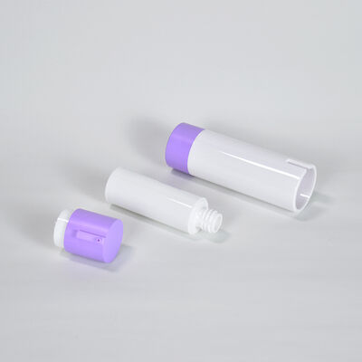 Etiqueta privada reciclable 15ml 30ml 50ml Forma redonda Color rosa púrpura personalizado Botella de loción ABS sin aire