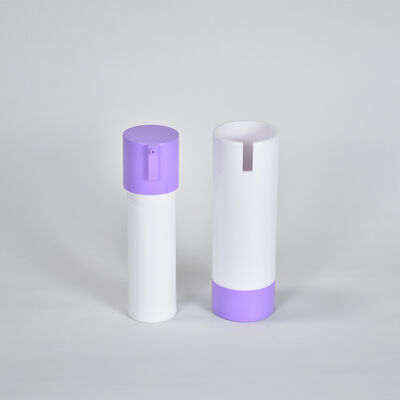 Etiqueta privada reciclable 15ml 30ml 50ml Forma redonda Color rosa púrpura personalizado Botella de loción ABS sin aire