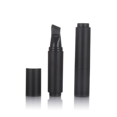 Botella para cuidado de la piel sin aire de color negro Botella de loción sin aire de plástico de 20 ml con cabeza de cepillo