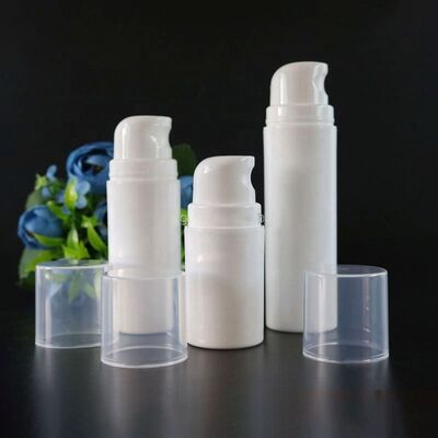 Embalaje cosmético blanco único Botella redonda de plástico sin aire de 50 ml