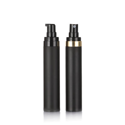 Botellas cosméticas privadas de aire de plástico PP, negras, de alta calidad, 15ml, 30ml, 50ml