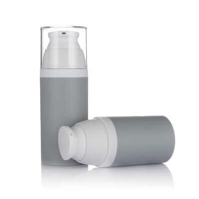 La botella privada de aire gris de la bomba del color 80ml 3 clasifica la botella privada de aire plástica opcional para el cosmético