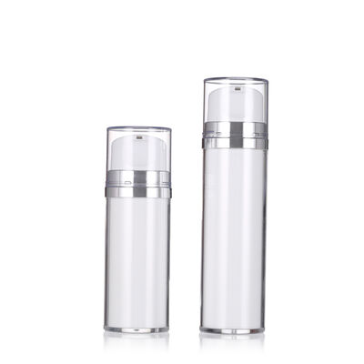 Botella de loción de color blanco sin aire con bomba Botellas de loción de lujo de 80 ml 120 ml