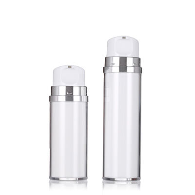 Botella de loción de color blanco sin aire con bomba Botellas de loción de lujo de 80 ml 120 ml