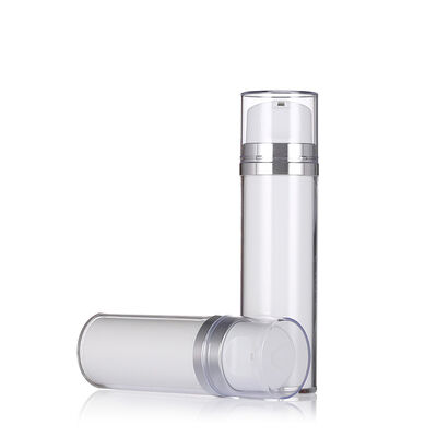 Botella de loción de color blanco sin aire con bomba Botellas de loción de lujo de 80 ml 120 ml