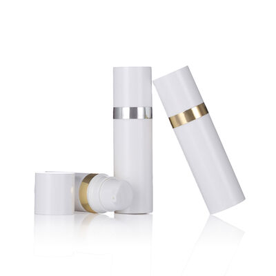 Muestra de alta calidad Botellas pequeñas 15 ml Botella de cosméticos solar sin aire para hombres