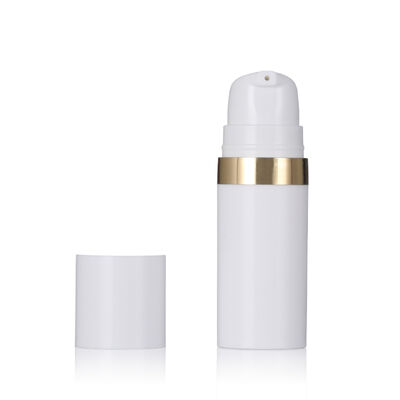 Muestra de alta calidad Botellas pequeñas 15 ml Botella de cosméticos solar sin aire para hombres
