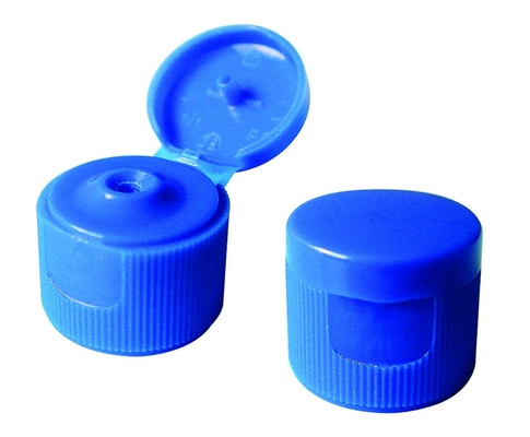 Cápsulas cosméticas plásticas azules, 24m m Flip Top Cap For Disinfectant