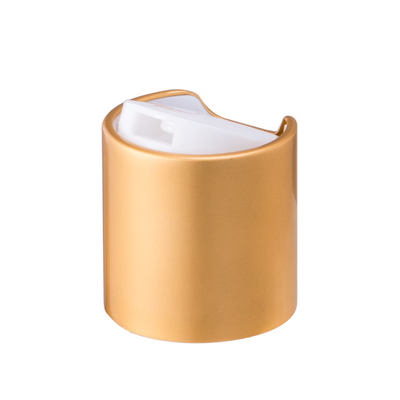 Cápsulas cosméticas del top del disco del oro 24/410 material plástico de aluminio
