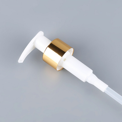 Bomba de la loción del plástico del oro blanco, OEM de aluminio del material de la bomba del jabón de la mano 1.2cc
