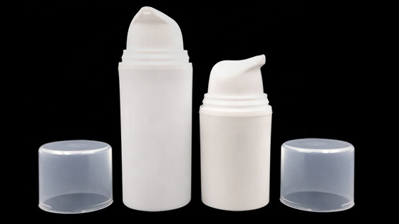 Botellas privadas de aire vacías blancas de la bomba, envase de empaquetado cosmético 15ml 30ml 50ml