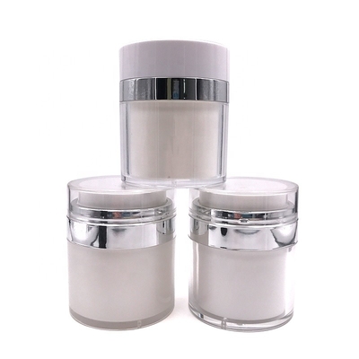 tarro privado de aire de la crema de la bomba de 1oz 4oz, tarro cosmético de acrílico para el empaquetado del skincare