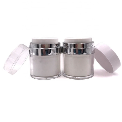 tarro privado de aire de la crema de la bomba de 1oz 4oz, tarro cosmético de acrílico para el empaquetado del skincare