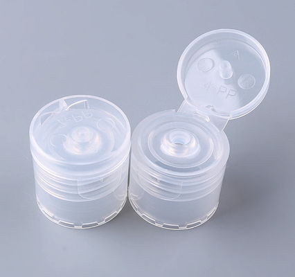 Flip Top Bottle Caps Transparent cosmético 20/410 24/410 liso