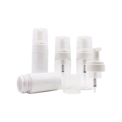 botellas plásticas de los cosméticos de 100ml 150ml, color blanco azul claro de la botella de la bomba de la crema batida