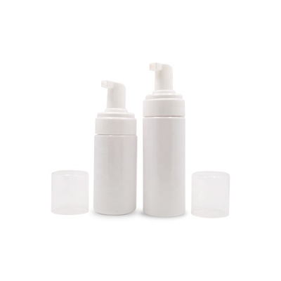 botellas plásticas de los cosméticos de 100ml 150ml, color blanco azul claro de la botella de la bomba de la crema batida