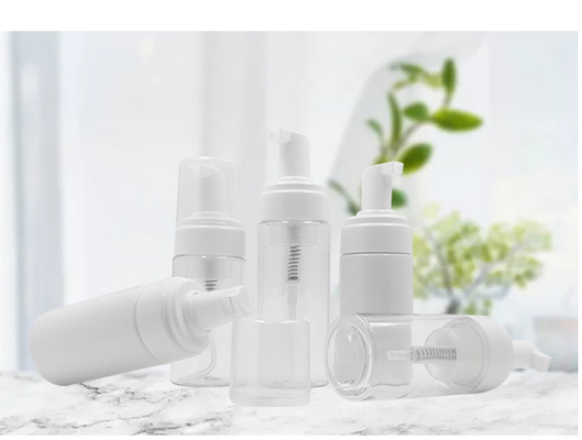 las botellas plásticas de los cosméticos de 43m m, bomba de la espuma del jabón líquido embotellan 100ml 150ml