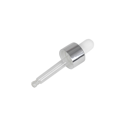 El dropper cosmético de plata de la botella del oro remata para los aceites esenciales 18/410 20/410