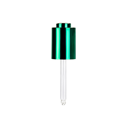 dropper de cristal cosmético de 18m m pequeño alrededor de la forma con el botón de bambú