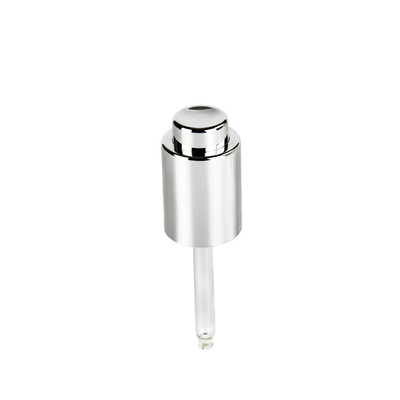 dropper de cristal cosmético de 18m m pequeño alrededor de la forma con el botón de bambú