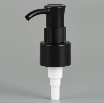 28/410 Bomba de aceite de dispensador Bomba de loción de plástico blanco y negro con clip